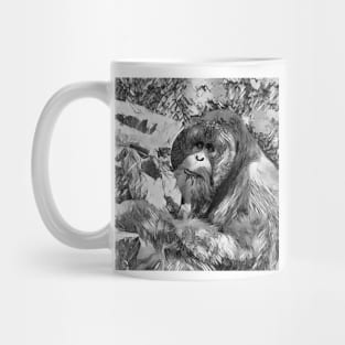 AnimalArtBW OrangUtan 001 Mug